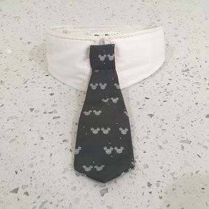 Disney Park Disney Tails "Mickey Mouse Silhouette" Dog Tie and Collar 12-15, NEW
